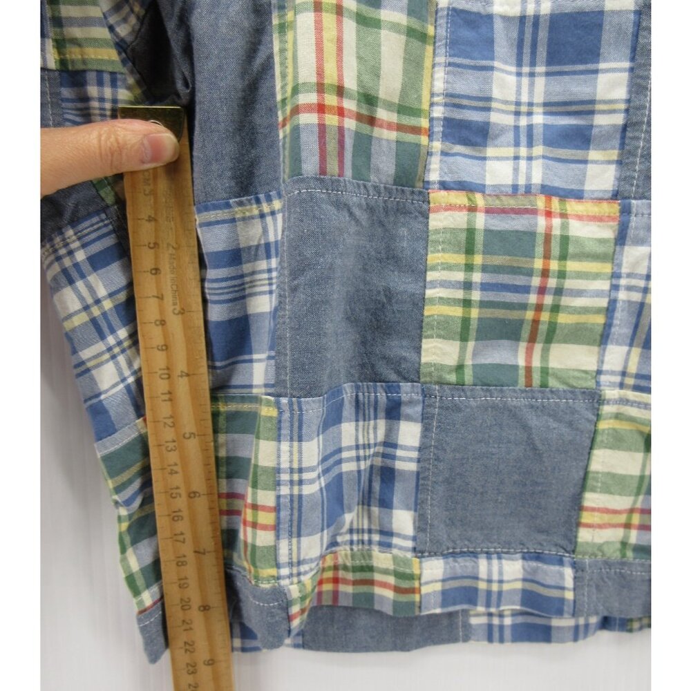 LL Bean Shorts Medium XL Patchwork Madras Plaid C… - image 4